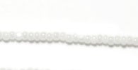 Czech Seed Beads 8/0 Cut White Ceylon Strung