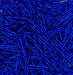Czech Twisted Bugles Silver Lined Blue