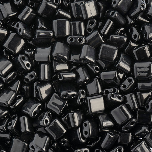 Czech Seed Beads KARO 5x5mm Opaque Black