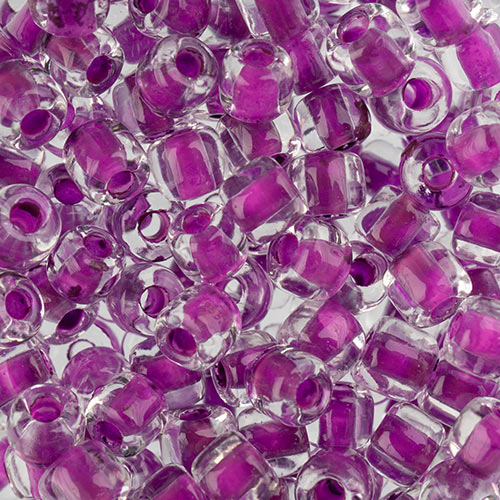 Czech Rola Beads 4.5mm apx 20g Vial Transparent Crystal Color Lined