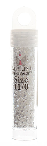 Miyuki Delica 11/0 5.2g Vials White Pearl Luster