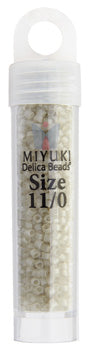 Miyuki Delica 11/0 5.2g Vials Transparent Matte Glazed Pale Beige