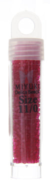 Miyuki Delica 11/0 5.2g Vials Transparent Matte Dyed