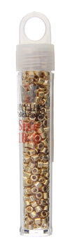 Delica 8/0 Round 3.3g Vial 24Kt Light Gold Plated