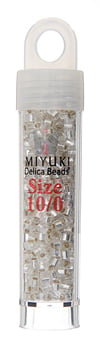 Delica 8/0 Round 5.2g Vial Silverlined Gold