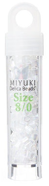 Miyuki Delica Cut 5.2g Vial Crystal Aurora Borealis
