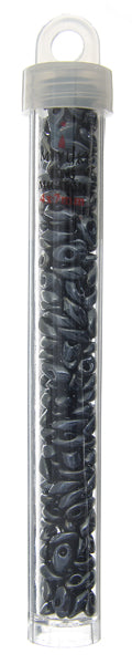 Long Magatama 4x7mm Gunmetal Opaque Metallic - 22g Vial