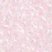Long Magatama 4x7mm Crystal Transparent Pink Lined Luster Iris - 100g Bag