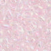 Long Magatama 4x7mm Crystal Transparent Pink Lined Luster Iris - 22g Vial