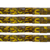 Miyuki Tila Bead 5x5mm 2-hole Opaque Yellow Brown with Yellow Picasso