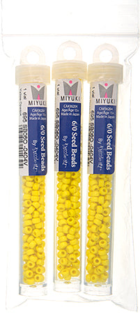 Miyuki Seed Beads Opaque Yellow - 22g Vials