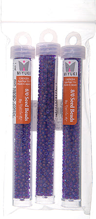 Miyuki Seed Beads Aqua Fuchsia Lined Luster - 22g Vials