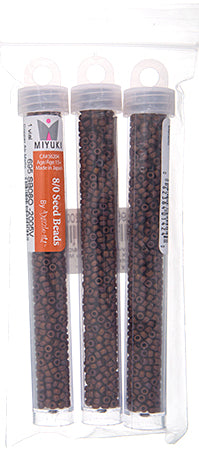 Miyuki Seed Beads Copper AB Matte Metallic - 22g Vials