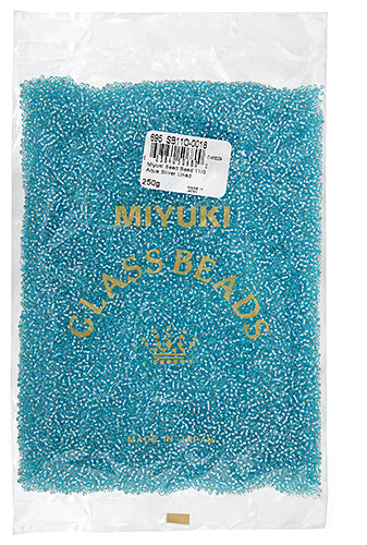 Miyuki Seed Bead 11/0 Aqua Silver Lined 250g