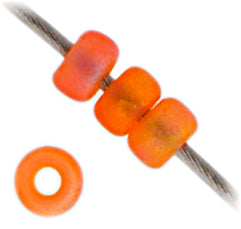 Miyuki Seed Bead 11/0 Orange Transparent AB Matte - 22g Vials