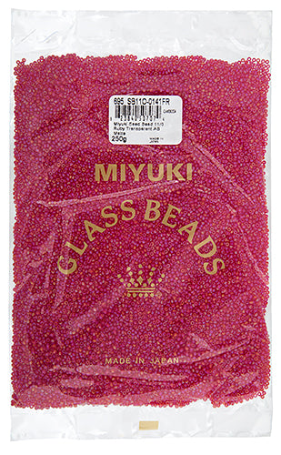 Miyuki Seed Bead 11/0 Ruby Transparent AB Matte 250g
