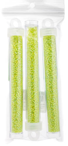 Miyuki Seed Bead 11/0 Chartreuse Transparent AB Matte - 22g Vials