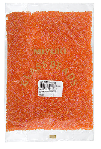 Miyuki Seed Bead 11/0 Light Orange Transparent AB 250g
