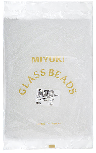 Miyuki Seed Bead 11/0 White AB Lined-Dyed 250g