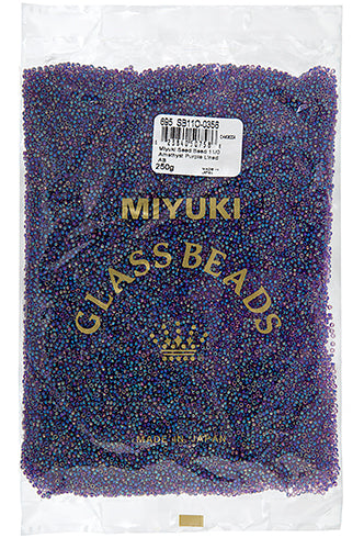 Miyuki Seed Bead 11/0 Amethyst Purple Lined AB 250g
