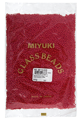 Miyuki Seed Bead 11/0 Red Opaque Luster 250g