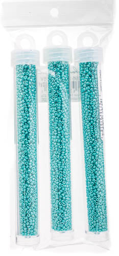Miyuki Seed Beads Turquoise Green Opaque Luster - 22g Vials
