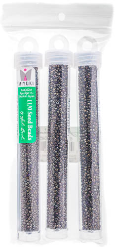 Miyuki Seed Beads Brown Opaque Iris - 22g Vials