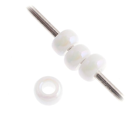 Miyuki Seed Beads White Pearl AB 250g