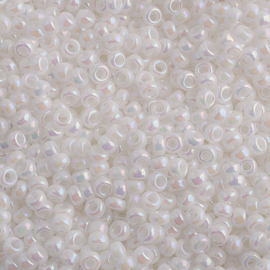 Miyuki Seed Beads White Pearl AB 250g