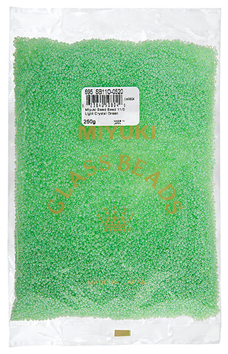 Miyuki Seed Bead 11/0 Light Crystal Green 250g