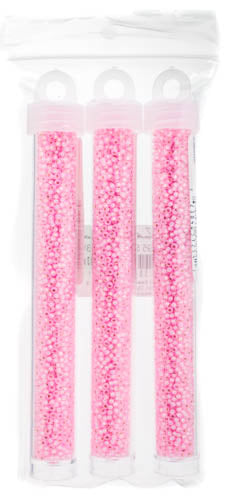 Miyuki Seed Beads Pink Dyed Alabaster Silver Lined - 22g Vials