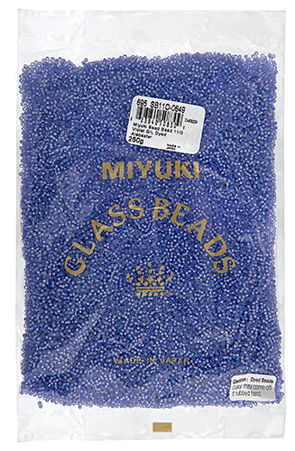 Miyuki Seed Beads Violet Silver Lined Dyed Alabaster 250g