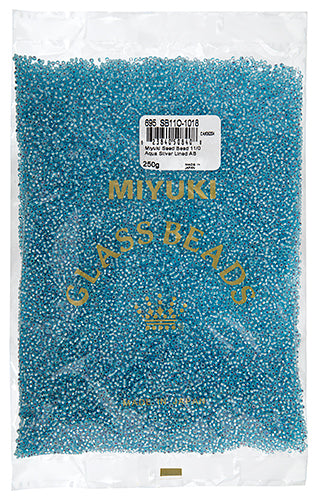 Miyuki Seed Bead 11/0 Aqua Silver Lined AB 250g