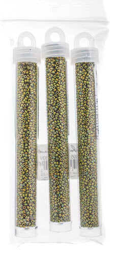 Miyuki Seed Bead 11/0 Light Olive Opaque Matte Luster - 22g Vials