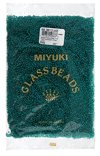 Miyuki Seed Bead 11/0 Teal Caribbean Silver Lined 250g