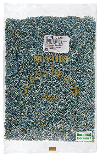 Miyuki Seed Bead 11/0 Duracoat Galvanized Dark Sea Foam 250g
