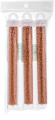 Miyuki Seed Beads Vermillion Opaque Duracoat - 22g Vials