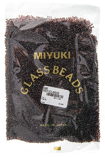 Miyuki Seed Bead 11/0 Transparent Flame Red Picasso 250g