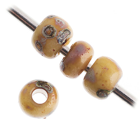 Miyuki Seed Beads Opaque Brown Picasso - 22g Vials