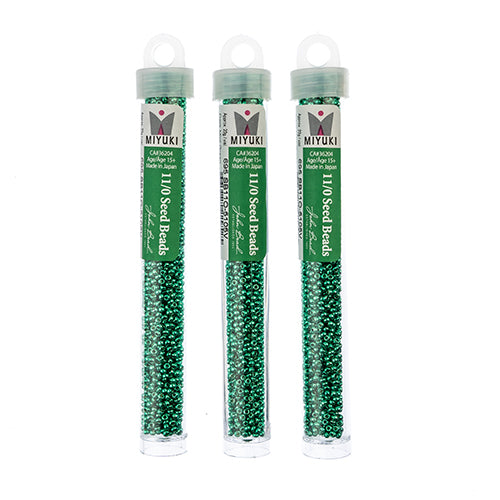 Miyuki Seed Bead 11/0 Duracoat Galvanized Dark Mint Green - 22g Vials