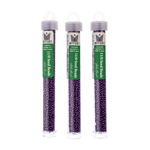 Miyuki Seed Bead 11/0 Duracoat Galvanized Purple Orchid - 22g Vials