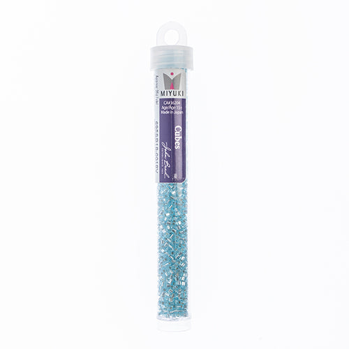Miyuki Square/Cube Beads 1.8mm Aqua Silverlined - apx 20g Vial
