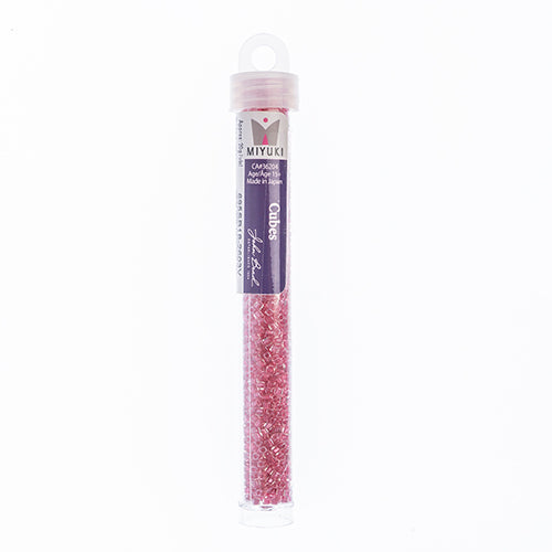 Miyuki Square/Cube Beads 1.8mm Rose Luster - apx 20g Vial
