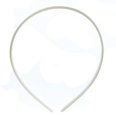 Hair Bands Plastic White 8mm Without Teeth