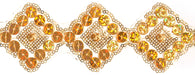 Sequin Trimming Diamond Shape 5cm Wide Gold Hologram