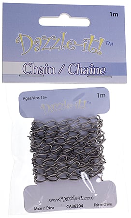 Dazzle-It Curb Chain 7x4mm  1m /Card