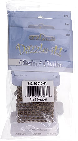 Dazzle-It Rolo Chain 2x2.5mm  1m /Card