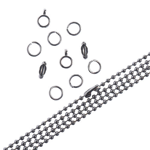 36in Chain And Findings Set - 3mm Ball Chain