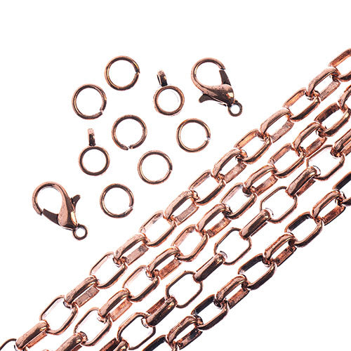 36in Chain And Findings Set-5x7mm Oval Cable Chain
