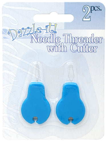 Dazzle-It Needle Threader With Cutter 2pcs Per Package